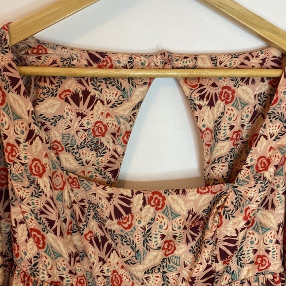 Free People Silent Rawr Square Neck Peplum Open Back Top - Picture 6 of 8